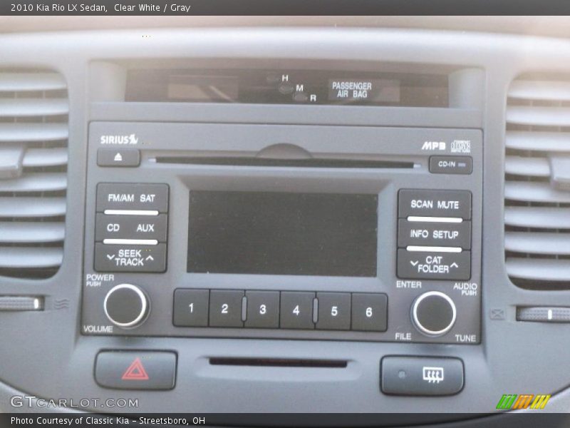 Clear White / Gray 2010 Kia Rio LX Sedan