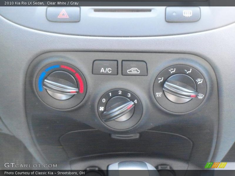 Clear White / Gray 2010 Kia Rio LX Sedan
