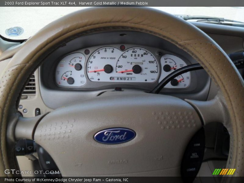 Harvest Gold Metallic / Medium Pebble 2003 Ford Explorer Sport Trac XLT 4x4