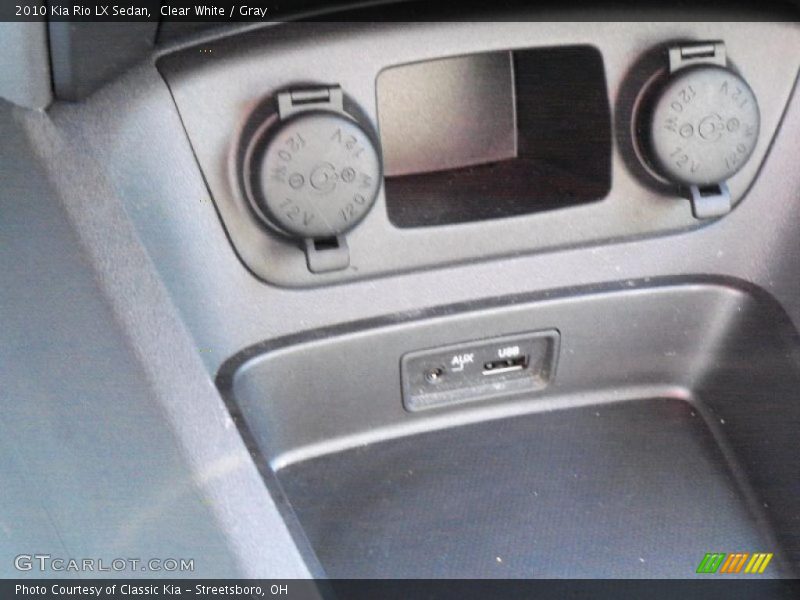 Clear White / Gray 2010 Kia Rio LX Sedan