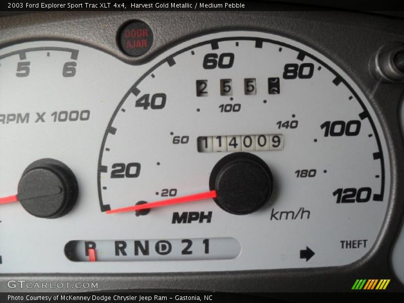 Harvest Gold Metallic / Medium Pebble 2003 Ford Explorer Sport Trac XLT 4x4