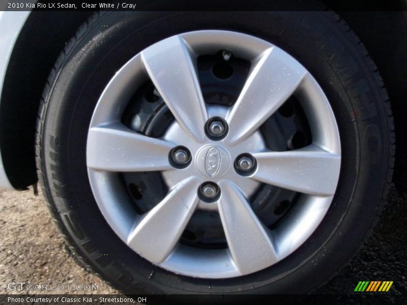 Clear White / Gray 2010 Kia Rio LX Sedan