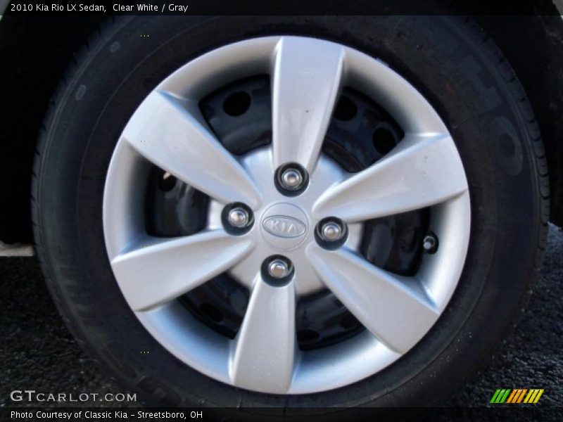 Clear White / Gray 2010 Kia Rio LX Sedan