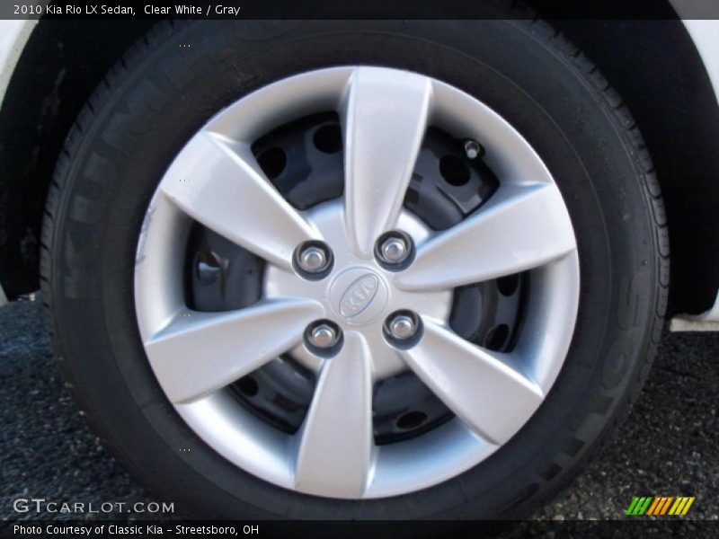 Clear White / Gray 2010 Kia Rio LX Sedan