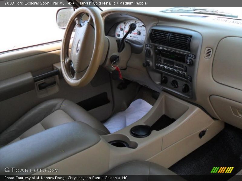 Harvest Gold Metallic / Medium Pebble 2003 Ford Explorer Sport Trac XLT 4x4