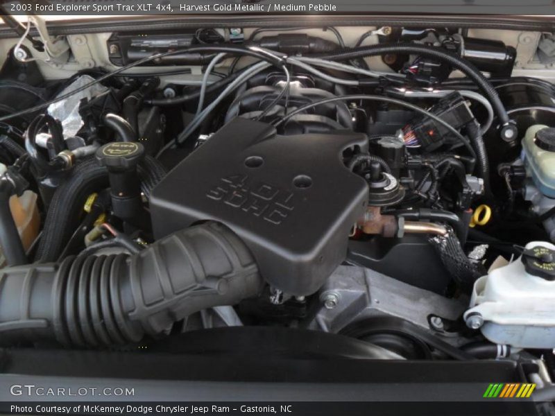Harvest Gold Metallic / Medium Pebble 2003 Ford Explorer Sport Trac XLT 4x4