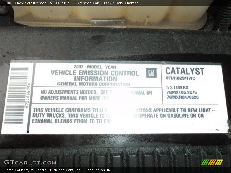 Black / Dark Charcoal 2007 Chevrolet Silverado 1500 Classic LT Extended Cab