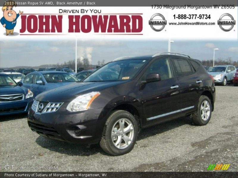 Black Amethyst / Black 2011 Nissan Rogue SV AWD