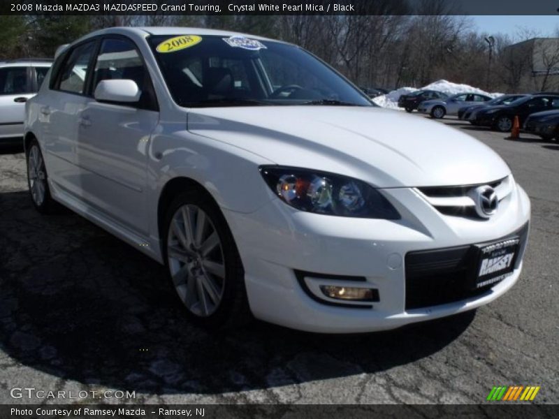 Crystal White Pearl Mica / Black 2008 Mazda MAZDA3 MAZDASPEED Grand Touring