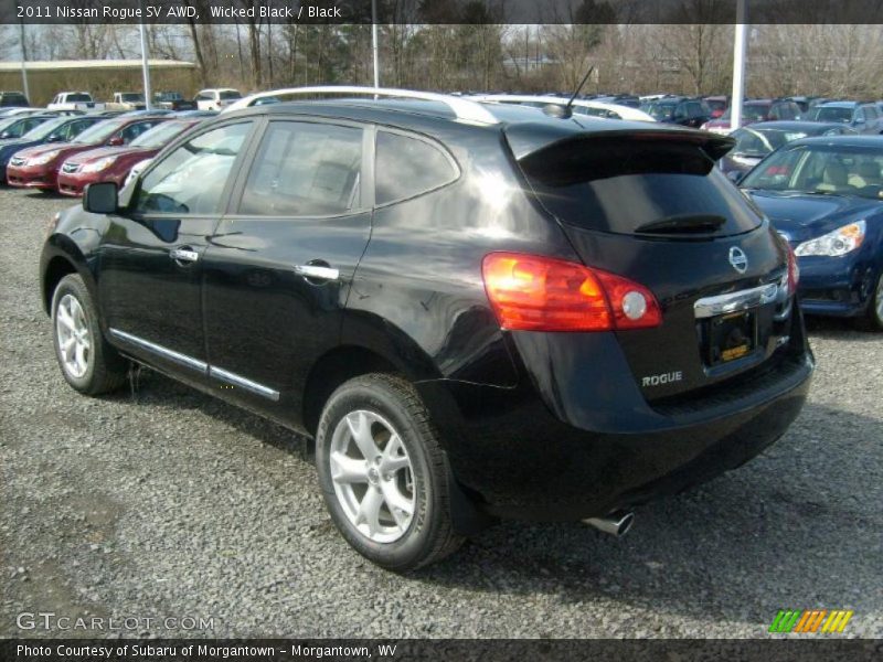 Wicked Black / Black 2011 Nissan Rogue SV AWD