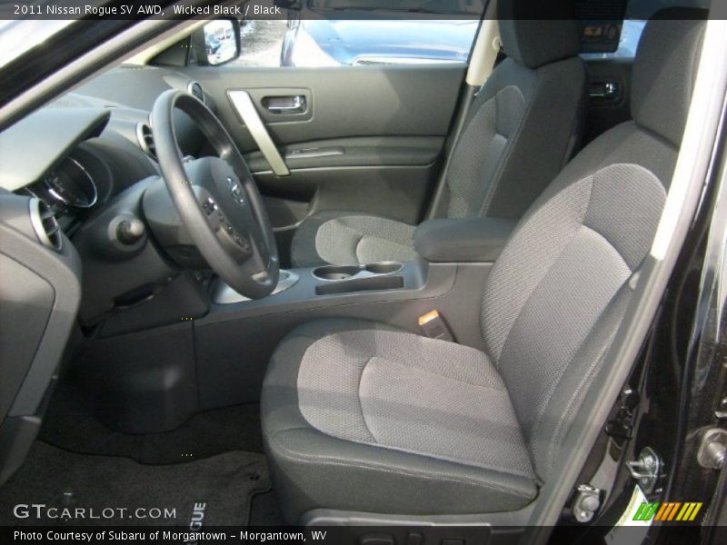 Wicked Black / Black 2011 Nissan Rogue SV AWD