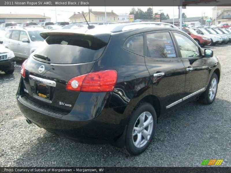 Wicked Black / Black 2011 Nissan Rogue SV AWD