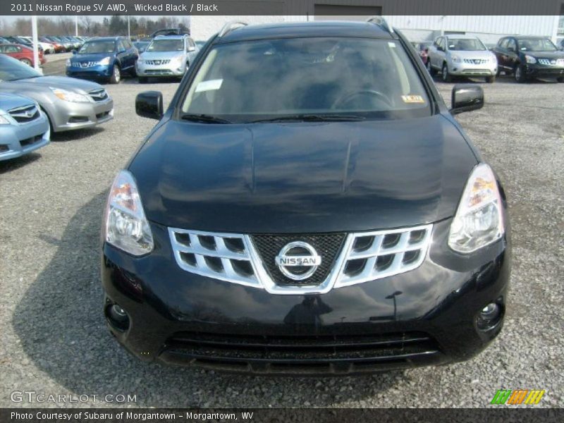 Wicked Black / Black 2011 Nissan Rogue SV AWD