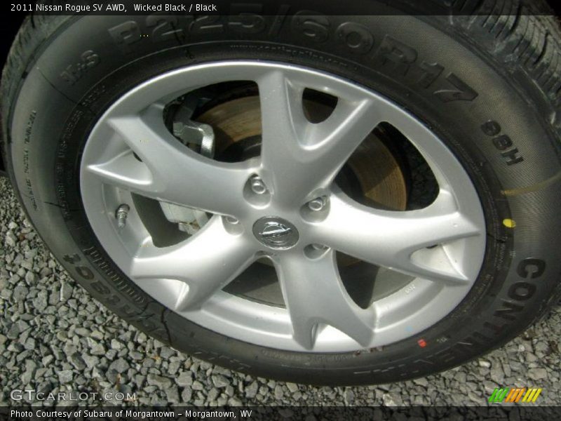 Wicked Black / Black 2011 Nissan Rogue SV AWD