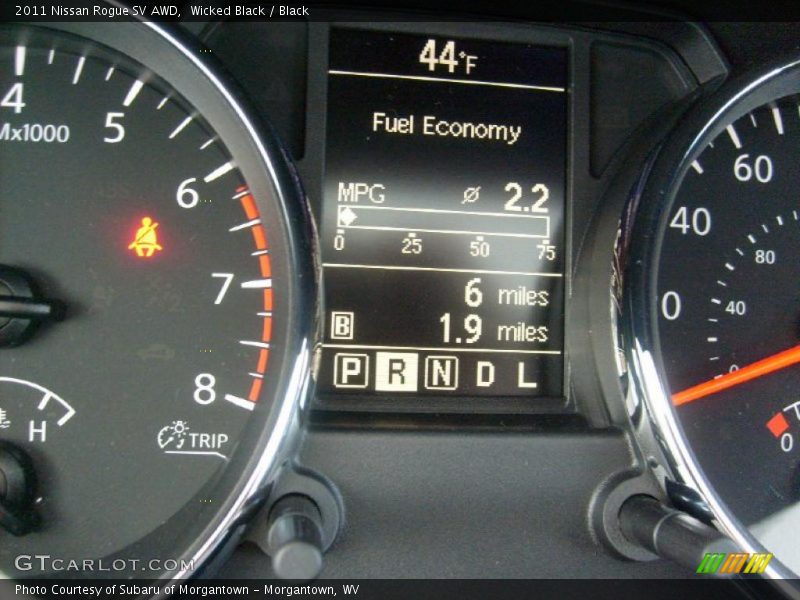 Wicked Black / Black 2011 Nissan Rogue SV AWD