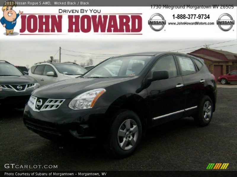 Wicked Black / Black 2011 Nissan Rogue S AWD