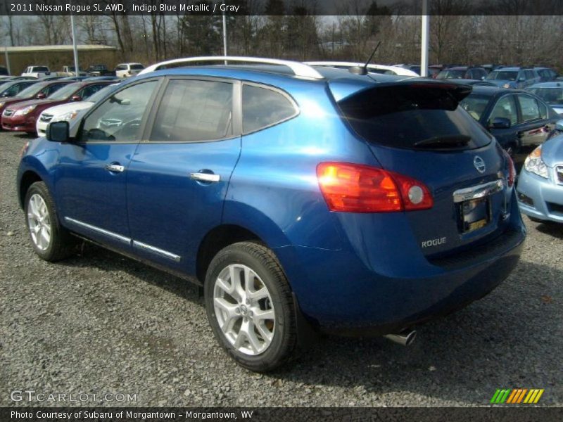 Indigo Blue Metallic / Gray 2011 Nissan Rogue SL AWD
