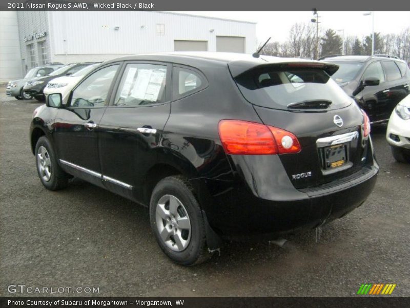 Wicked Black / Black 2011 Nissan Rogue S AWD