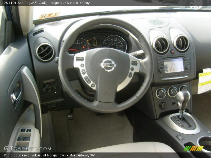 Indigo Blue Metallic / Gray 2011 Nissan Rogue SL AWD