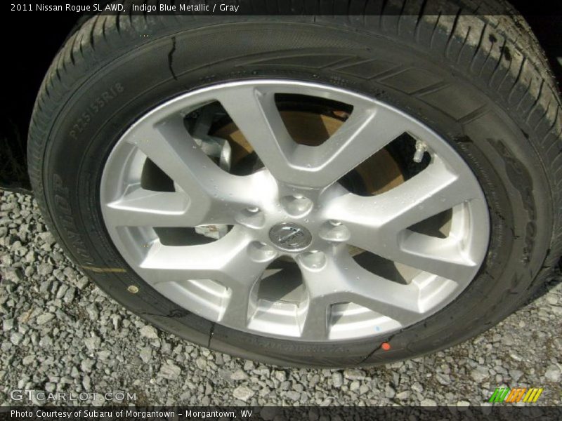 Indigo Blue Metallic / Gray 2011 Nissan Rogue SL AWD