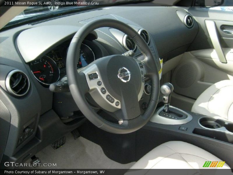 Indigo Blue Metallic / Gray 2011 Nissan Rogue SL AWD
