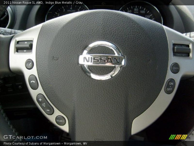 Indigo Blue Metallic / Gray 2011 Nissan Rogue SL AWD