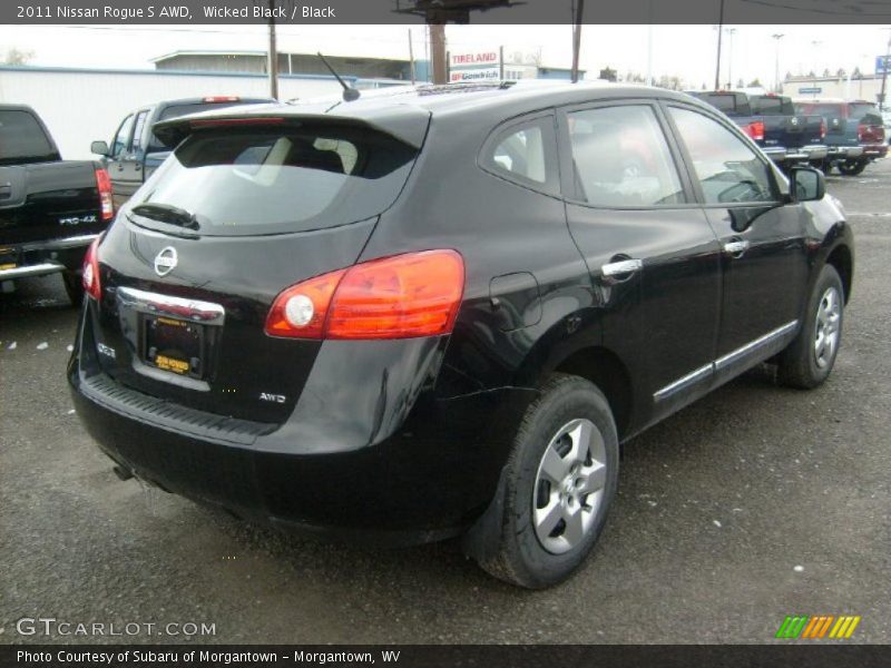 Wicked Black / Black 2011 Nissan Rogue S AWD