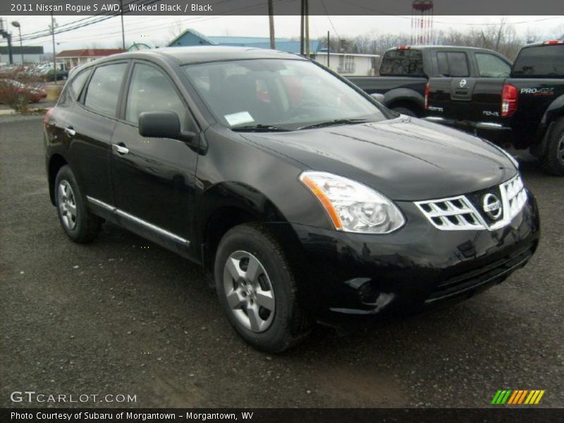 Wicked Black / Black 2011 Nissan Rogue S AWD