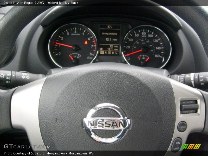 Wicked Black / Black 2011 Nissan Rogue S AWD