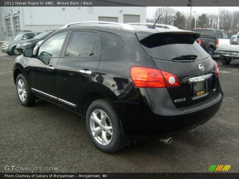 Wicked Black / Black 2011 Nissan Rogue SV AWD
