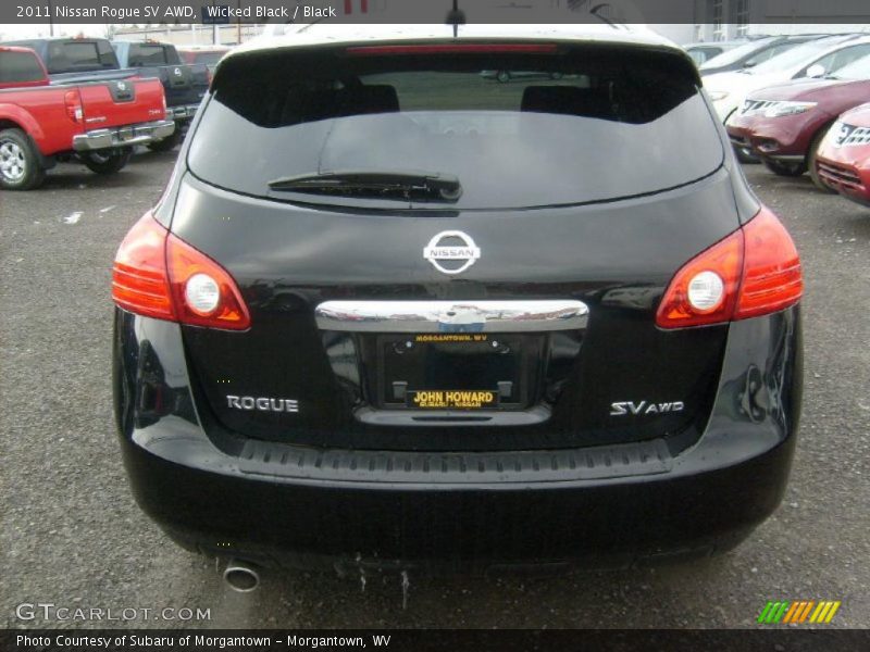 Wicked Black / Black 2011 Nissan Rogue SV AWD