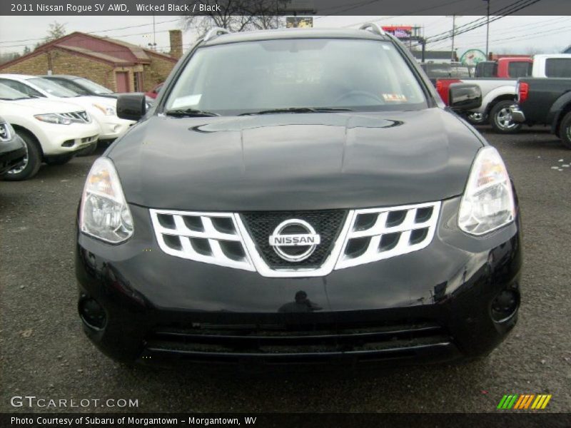 Wicked Black / Black 2011 Nissan Rogue SV AWD