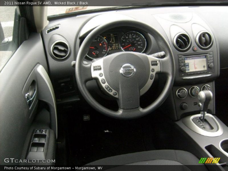 Wicked Black / Black 2011 Nissan Rogue SV AWD