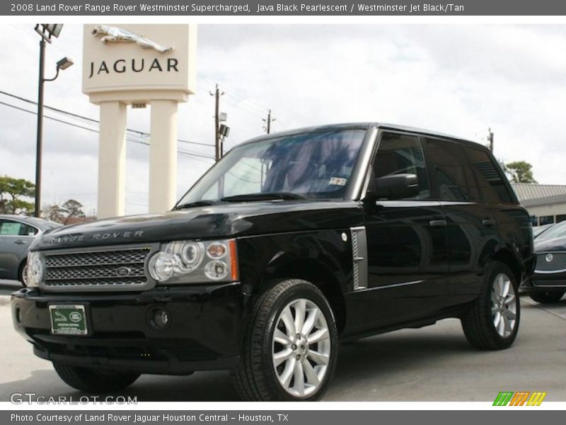 Java Black Pearlescent / Westminster Jet Black/Tan 2008 Land Rover Range Rover Westminster Supercharged