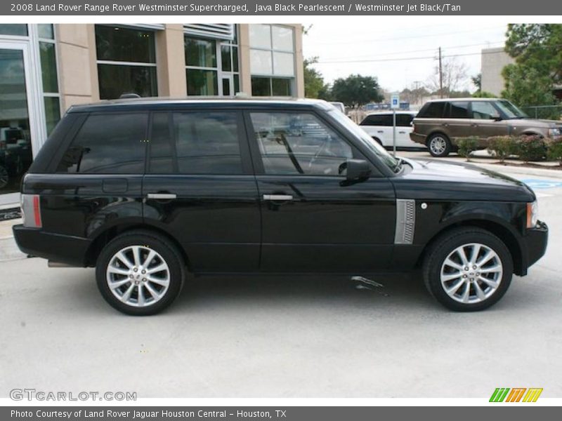 Java Black Pearlescent / Westminster Jet Black/Tan 2008 Land Rover Range Rover Westminster Supercharged