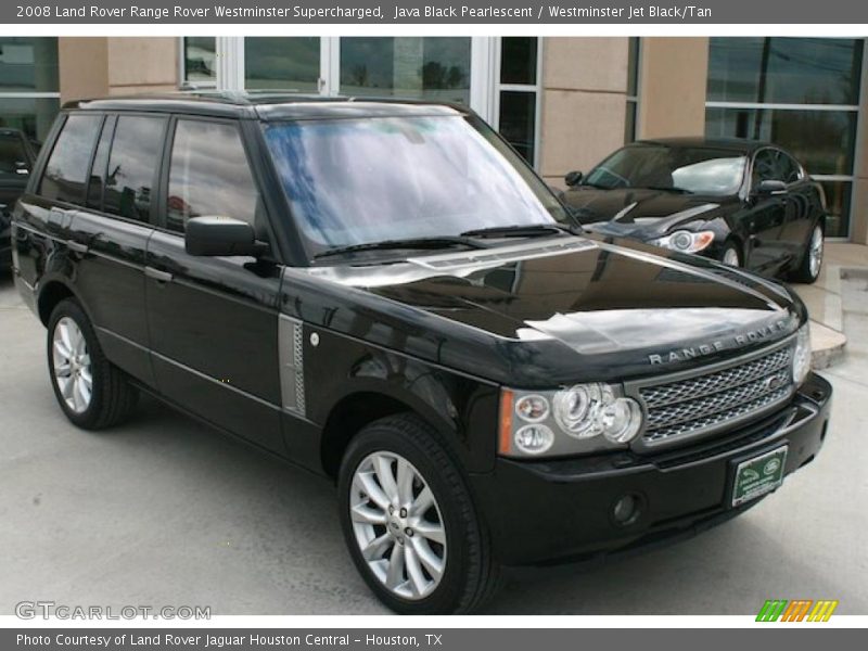 Java Black Pearlescent / Westminster Jet Black/Tan 2008 Land Rover Range Rover Westminster Supercharged