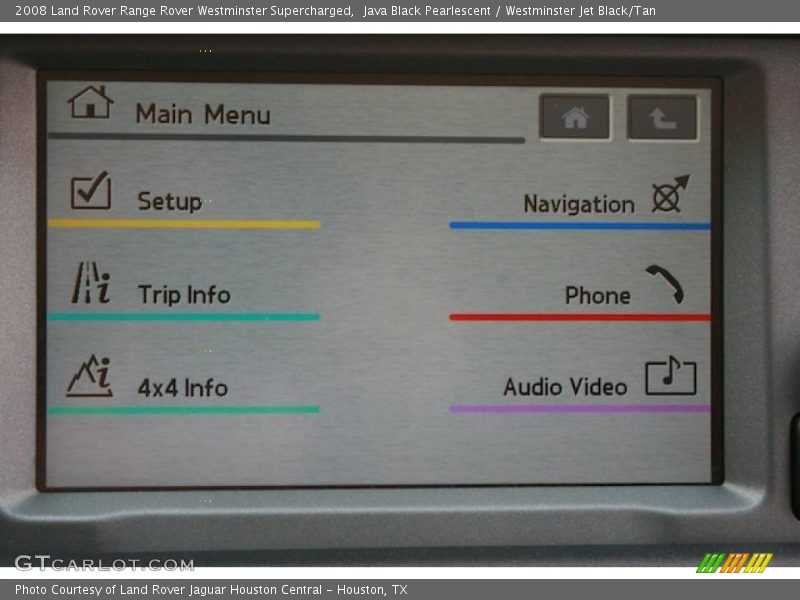 Java Black Pearlescent / Westminster Jet Black/Tan 2008 Land Rover Range Rover Westminster Supercharged