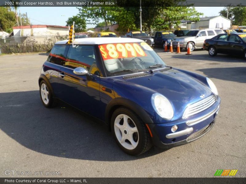 Indi Blue Metallic / Panther Black 2002 Mini Cooper Hardtop