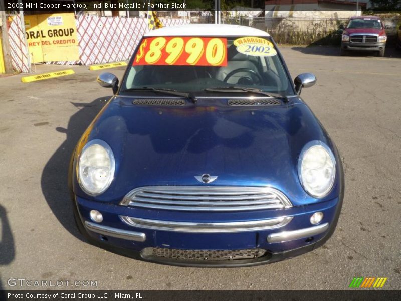 Indi Blue Metallic / Panther Black 2002 Mini Cooper Hardtop