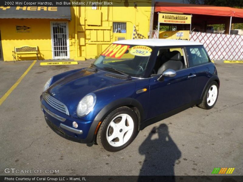 Indi Blue Metallic / Panther Black 2002 Mini Cooper Hardtop