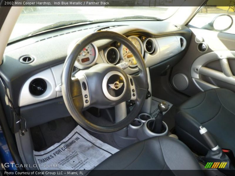 Indi Blue Metallic / Panther Black 2002 Mini Cooper Hardtop