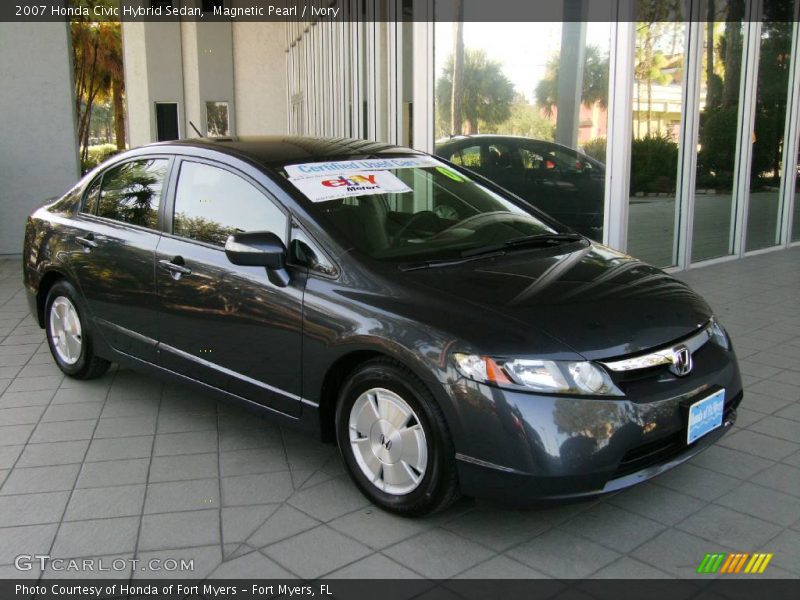 Magnetic Pearl / Ivory 2007 Honda Civic Hybrid Sedan
