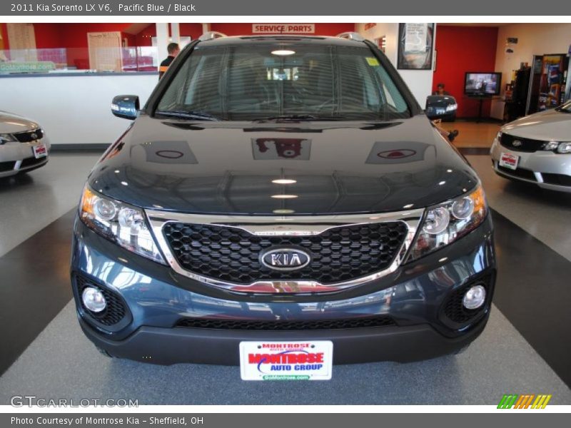 Pacific Blue / Black 2011 Kia Sorento LX V6