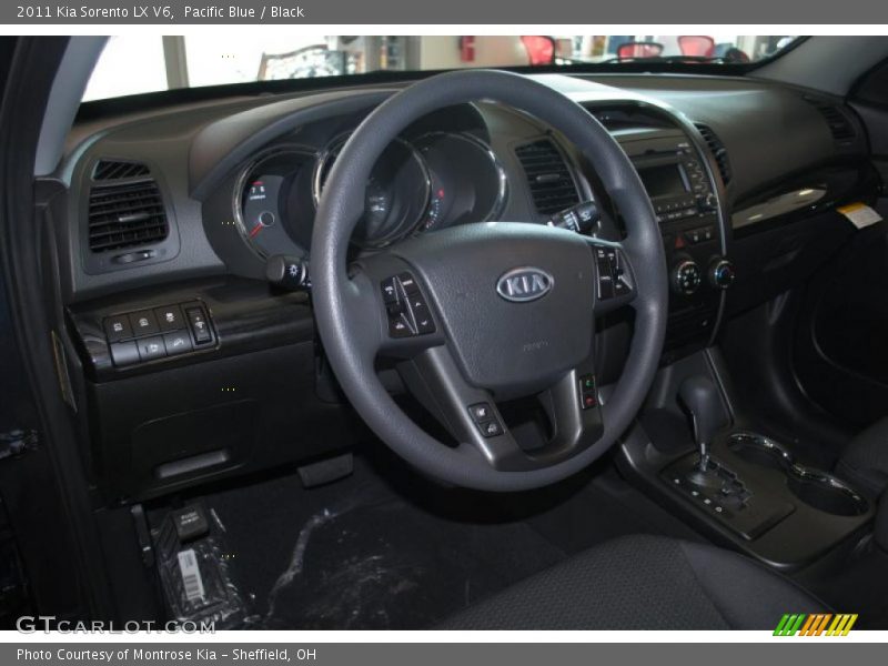 Pacific Blue / Black 2011 Kia Sorento LX V6