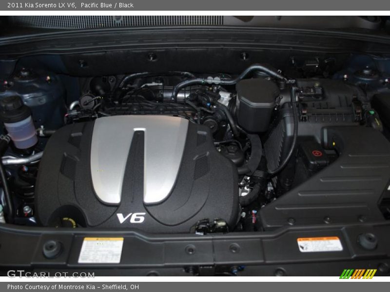 Pacific Blue / Black 2011 Kia Sorento LX V6