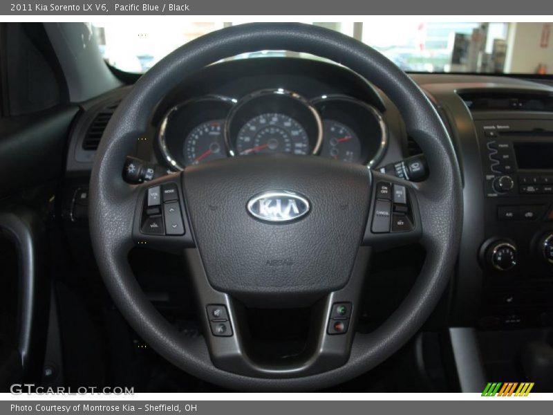 Pacific Blue / Black 2011 Kia Sorento LX V6