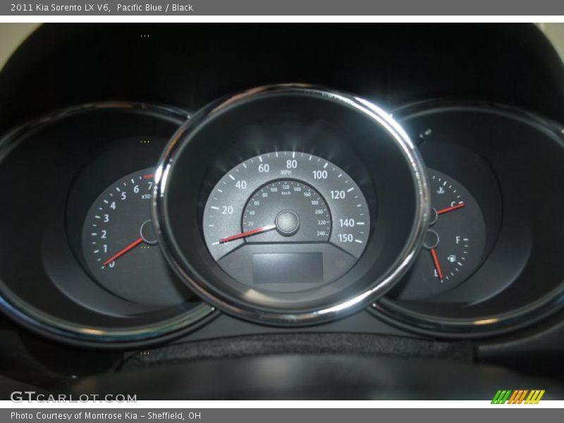 Pacific Blue / Black 2011 Kia Sorento LX V6