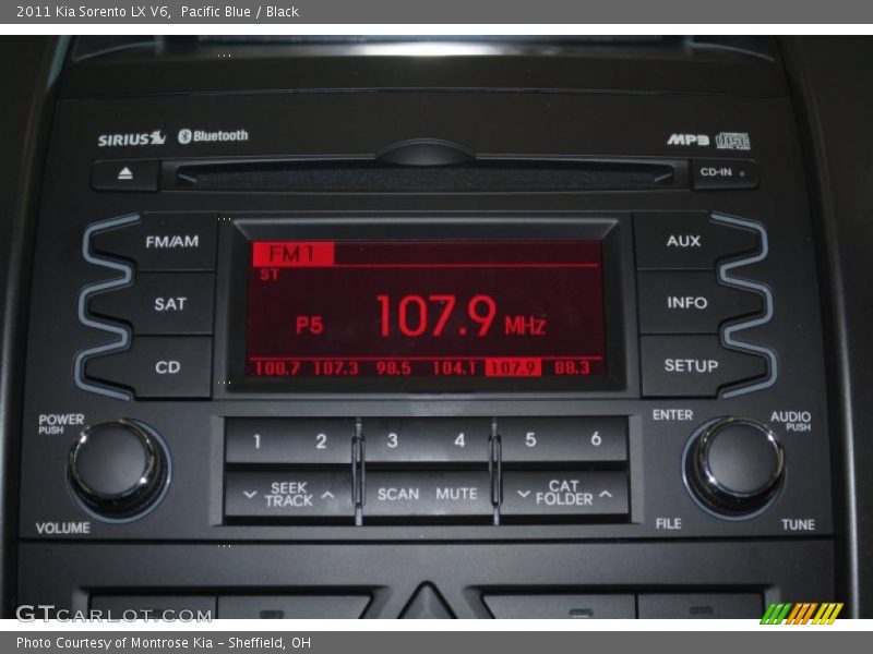 Pacific Blue / Black 2011 Kia Sorento LX V6