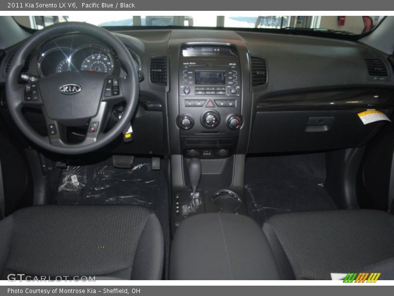 Pacific Blue / Black 2011 Kia Sorento LX V6