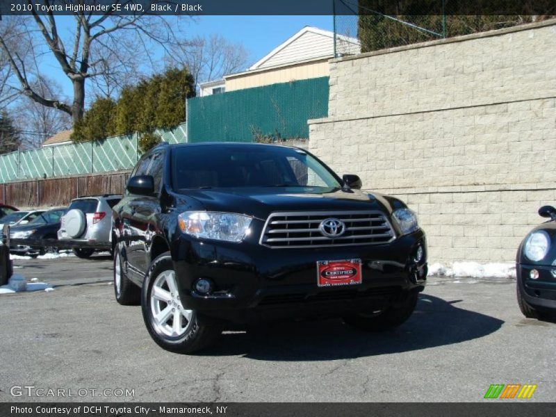 Black / Black 2010 Toyota Highlander SE 4WD